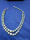 1950s Green Jade costume jewelry necklace