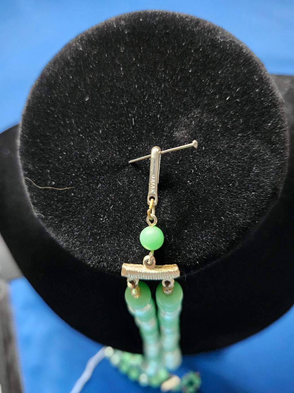 1950s Green Jade costume jewelry necklace