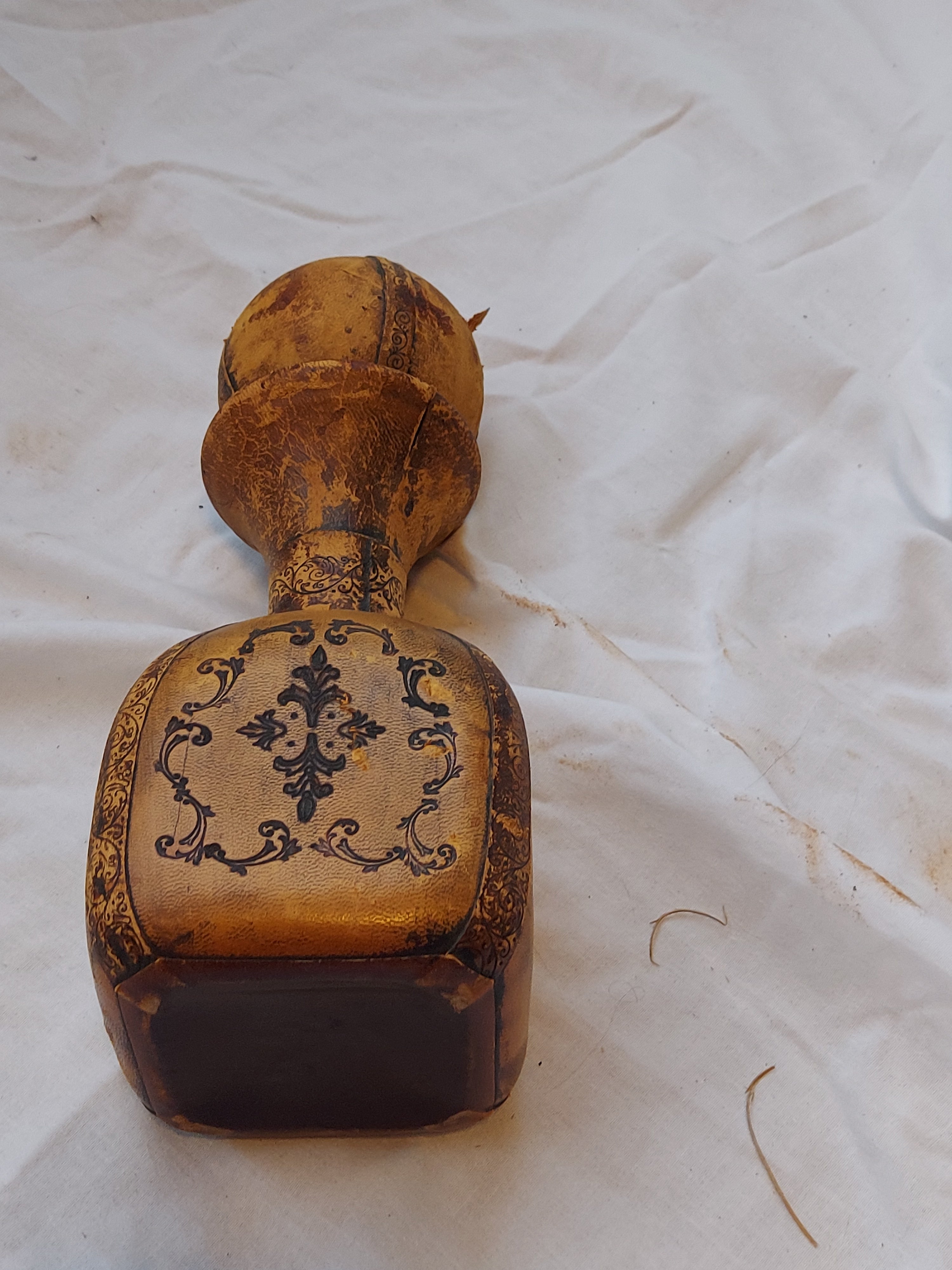 Leather wrapped decanter