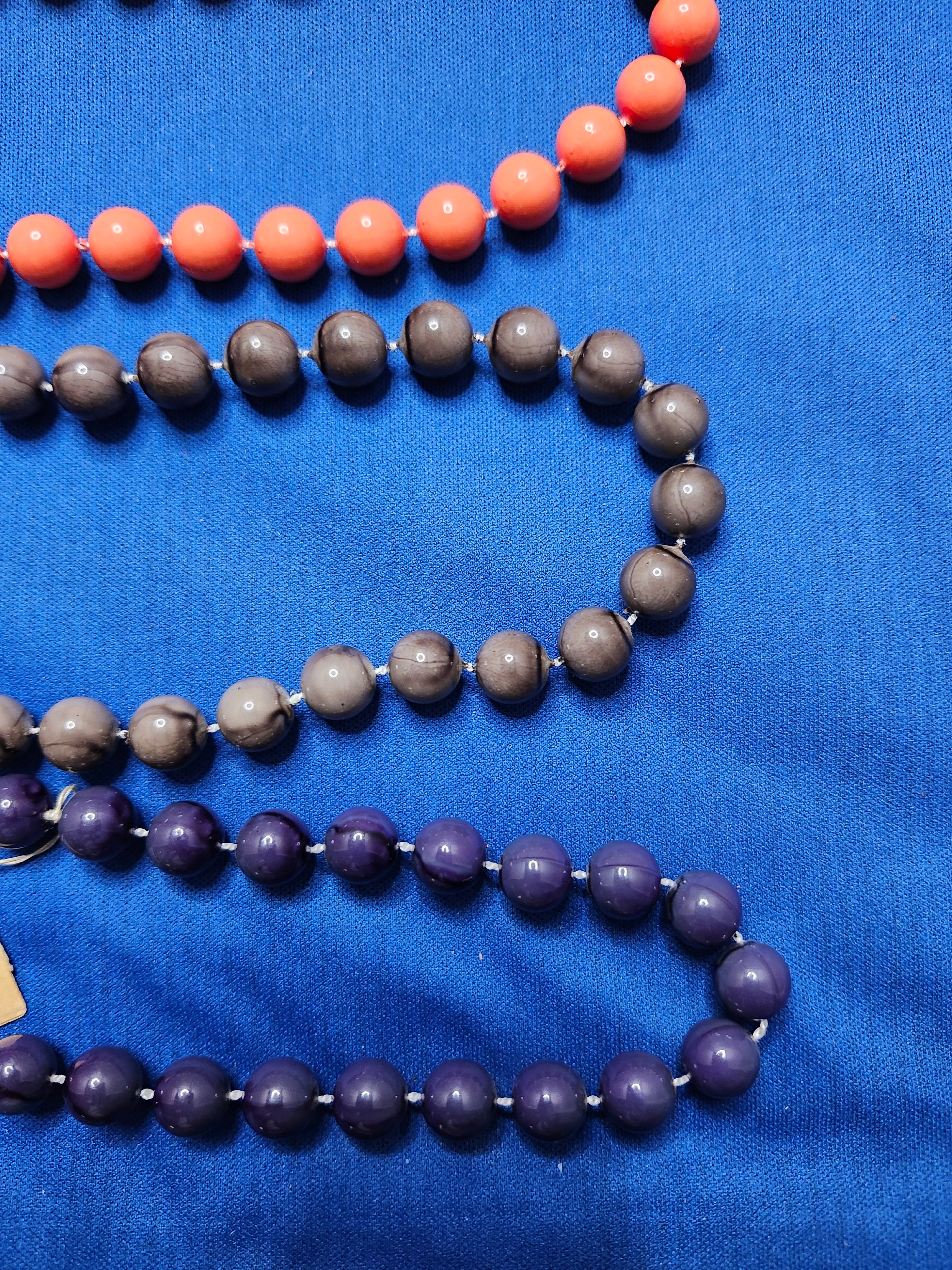 Lucite Choker Necklaces-set of 5