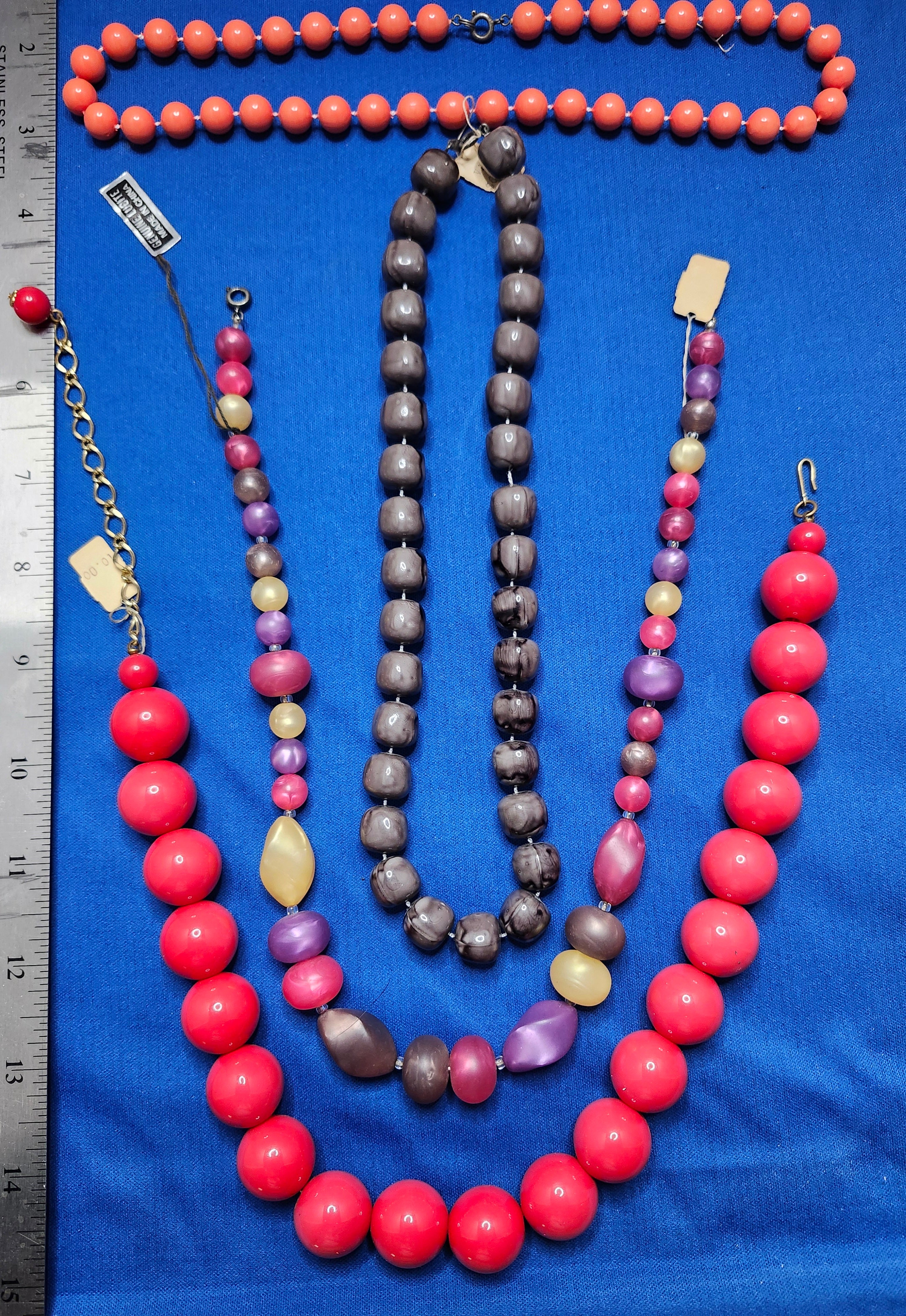 Lucite beaded necklace collection