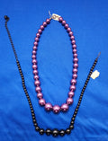 Graduated Lucite bead Necklaces  set of 2