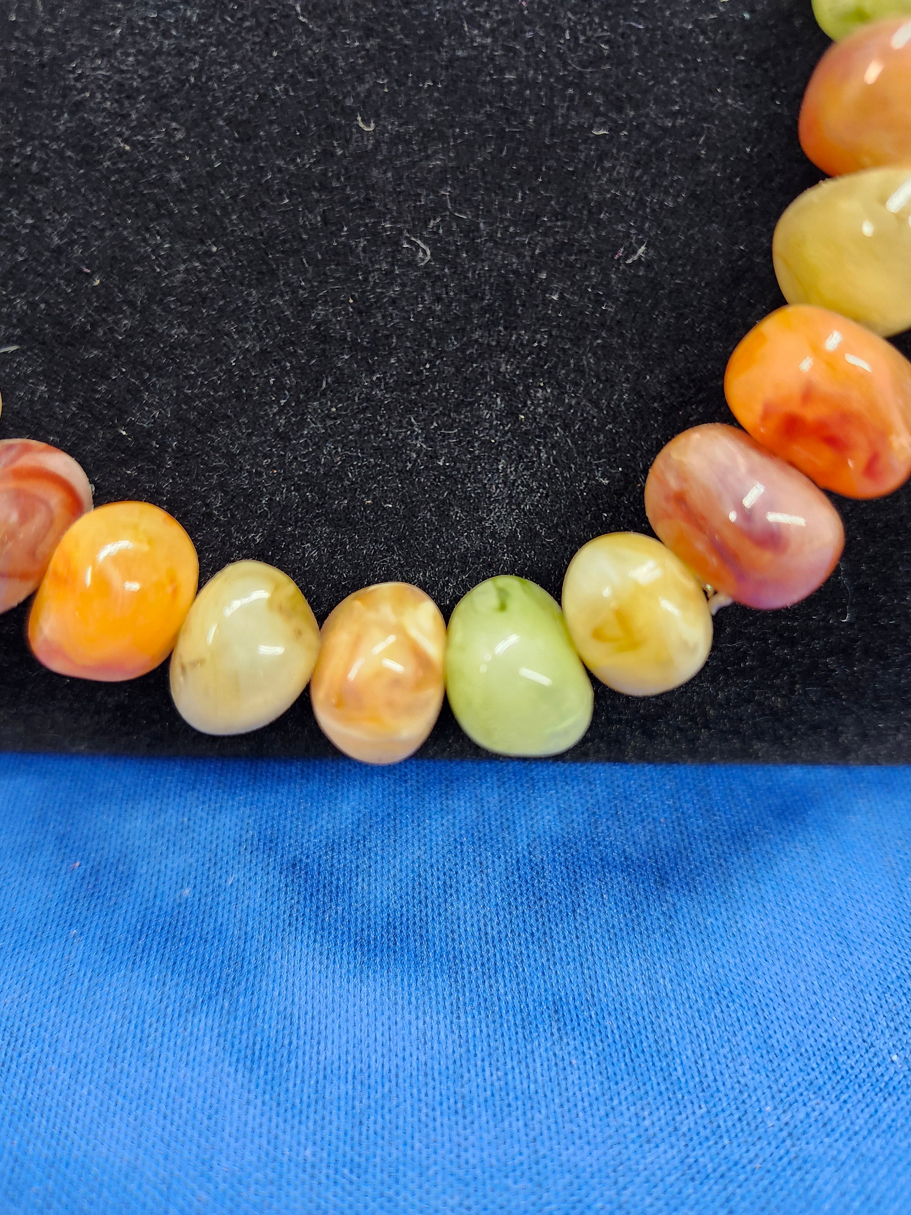 Polished Agate Rock necklace