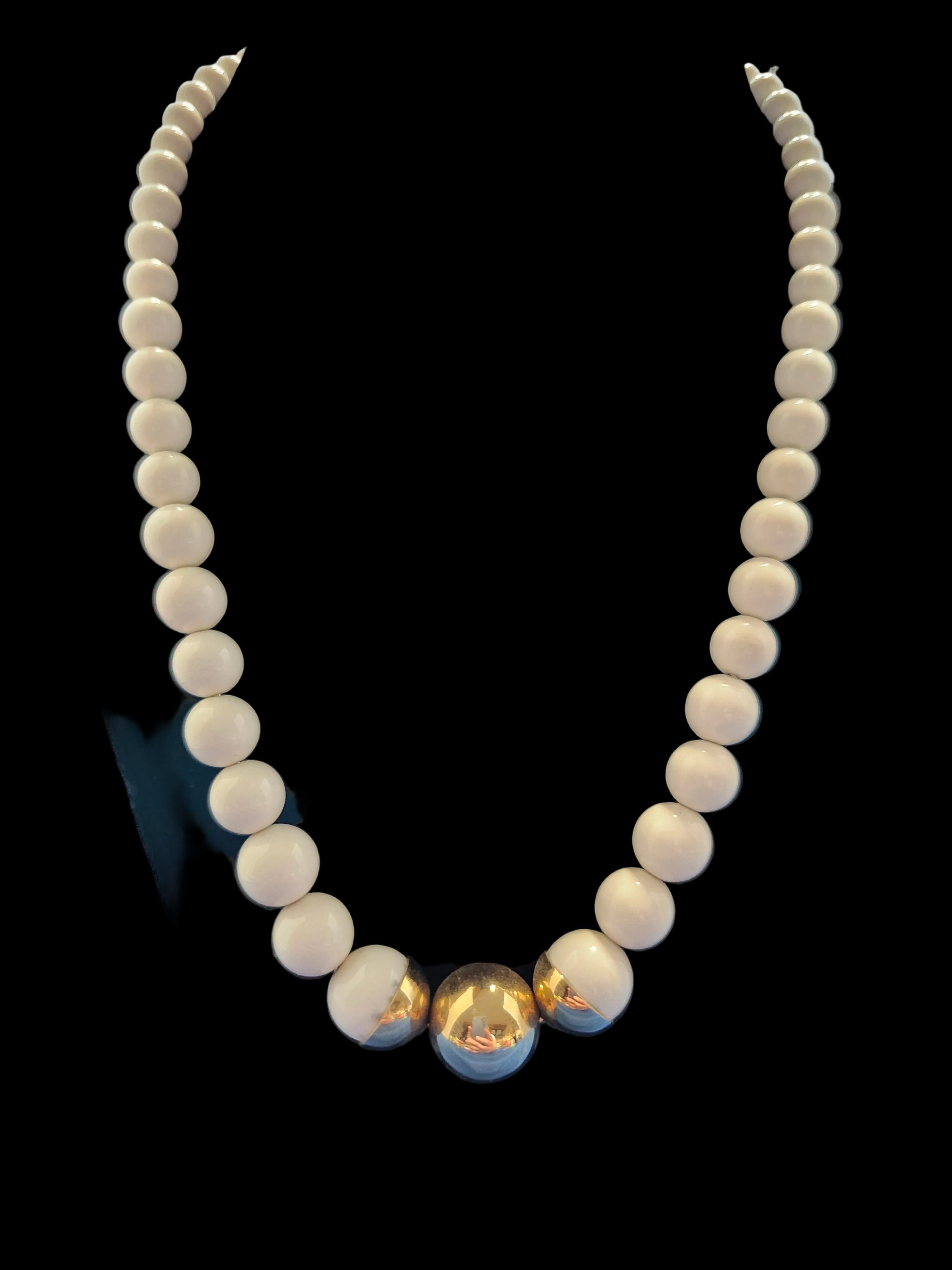Cream colored Monet necklace